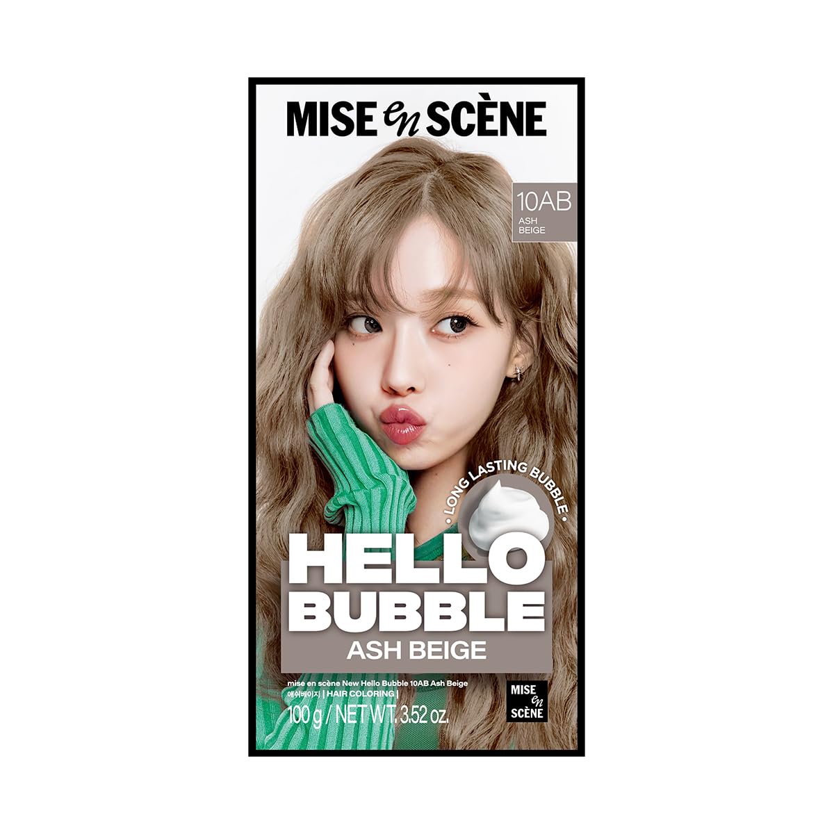 Hello Bubble Hair Color Dye Set - Ash Rose 7AR | Vibrant Korean Hair Color
