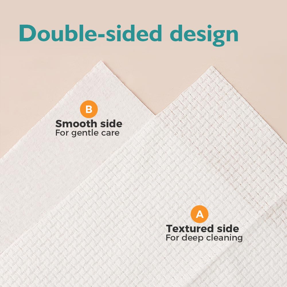 Ultra Soft Disposable Face Towels - 400 Count Lint-Free Makeup Remover Wipes | Perfect for Sensitive Skin