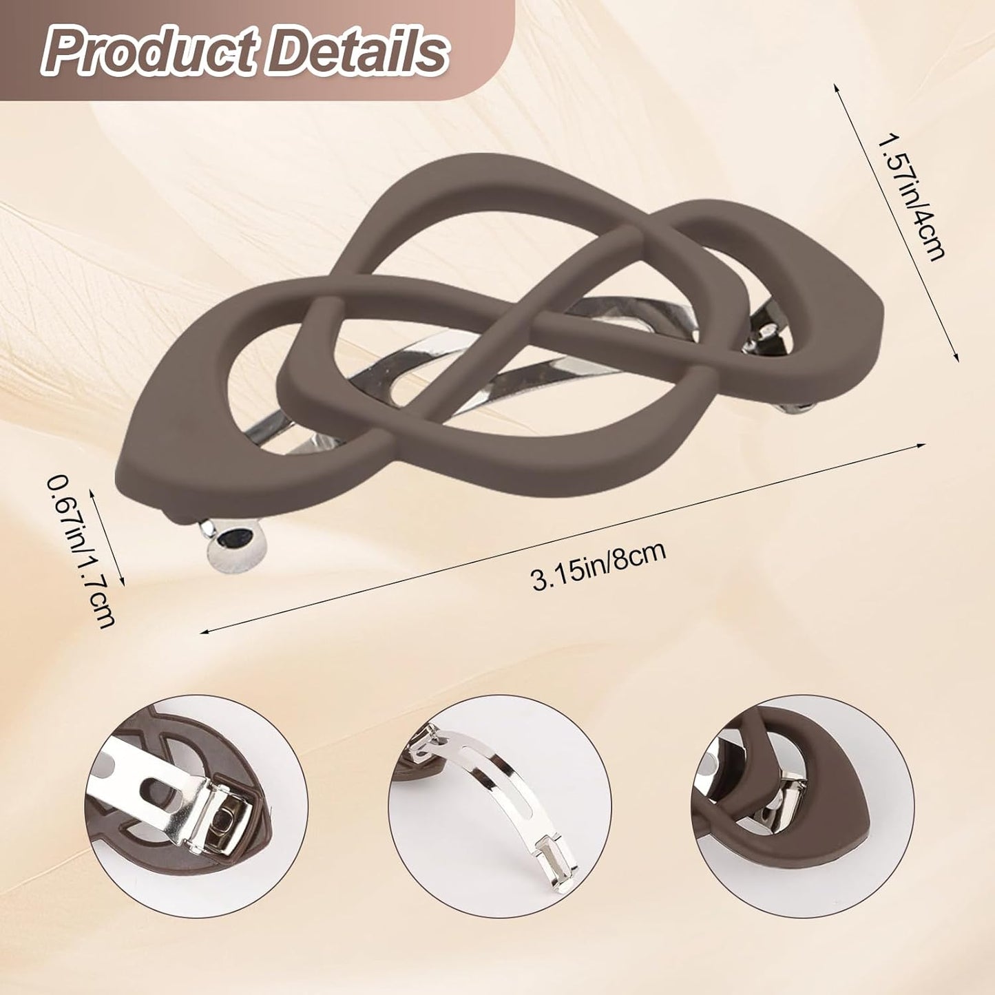 Hollow Spring Hair Clips - Vintage 5 Pack Barrette Set for Women & Girls | Durable Metal Styling Clamps for Thick & Thin Hair