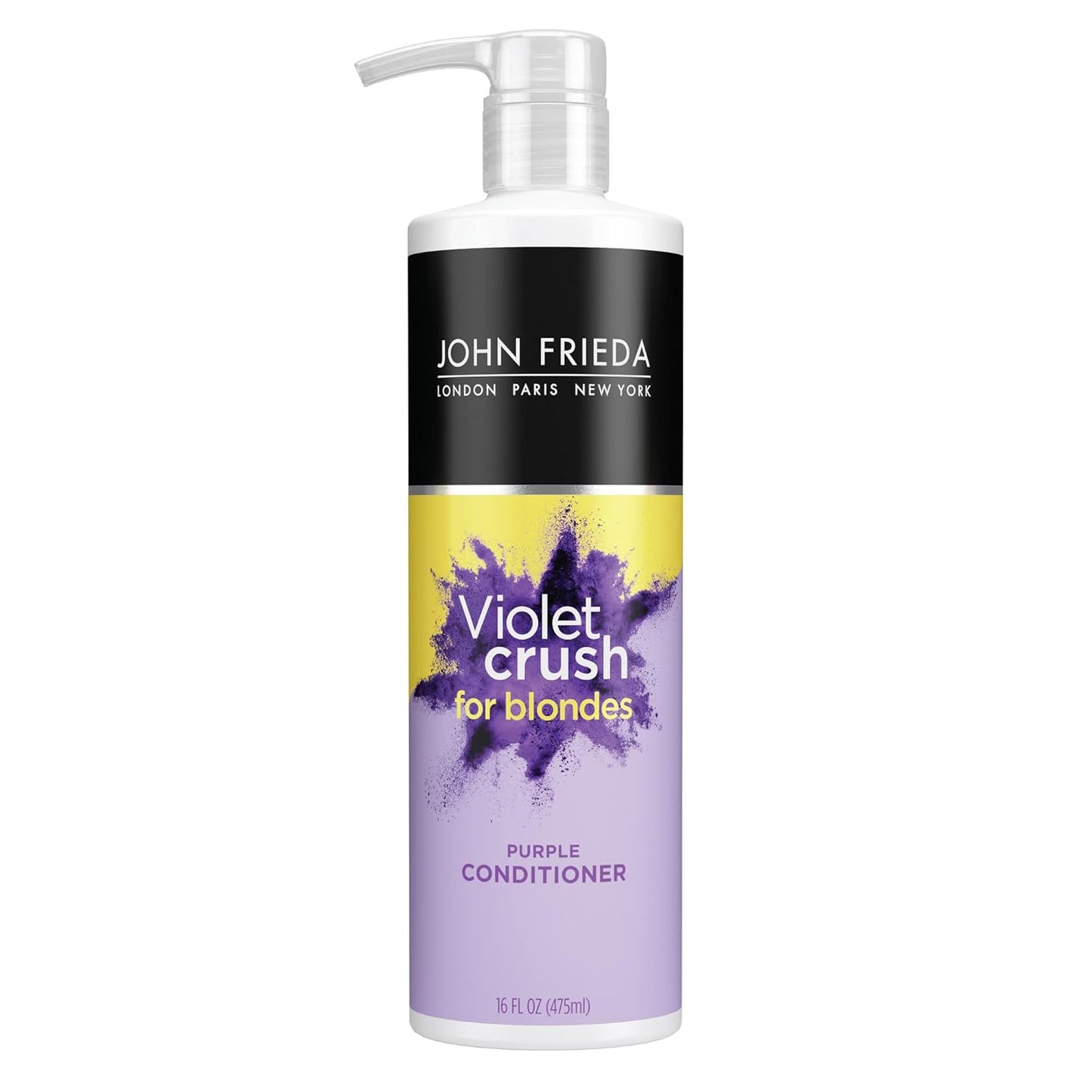 John Frieda Violet Crush Purple Conditioner - Neutralizes Brassy Tones for Cooler Blonde | 16 FL OZ (475ml)
