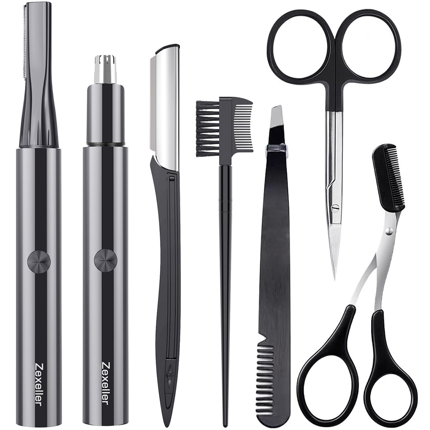 Electric Nose Hair Trimmer - 7-in-1 Painless Facial Grooming Kit | USB Rechargeable & Waterproof