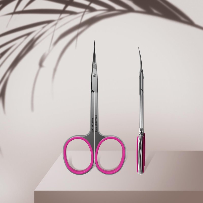 Staleks Professional Cuticle Scissors – Manicure Scissors, Stainless Steel, Extra Fine Curved Blades Smart 40 Type 3 SS-40/3