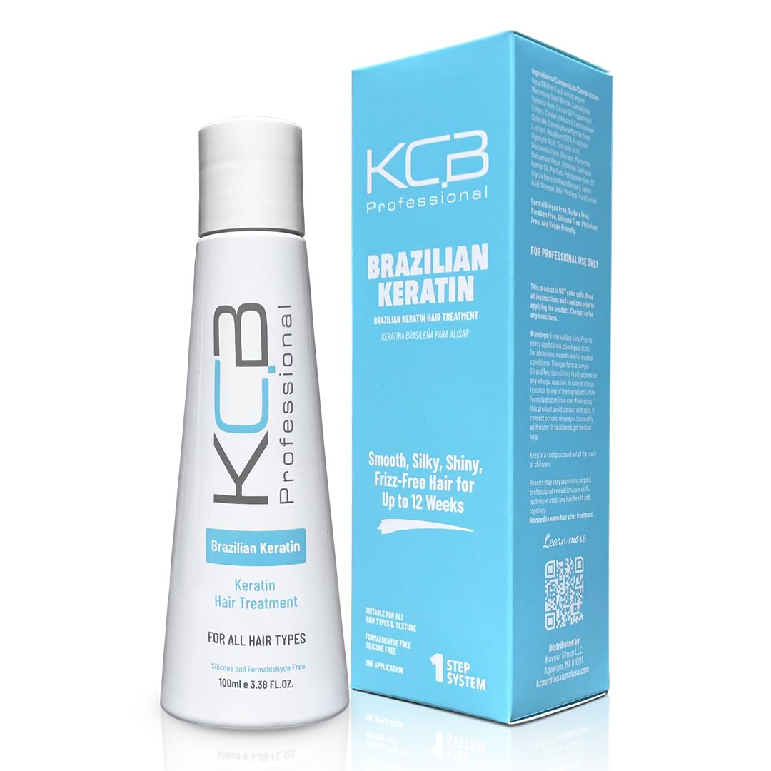 Brazilian Keratin Treatment Kit - 1 Step Hair Straightening & Frizz Control | Formaldehyde Free, 3.38 Fl Oz