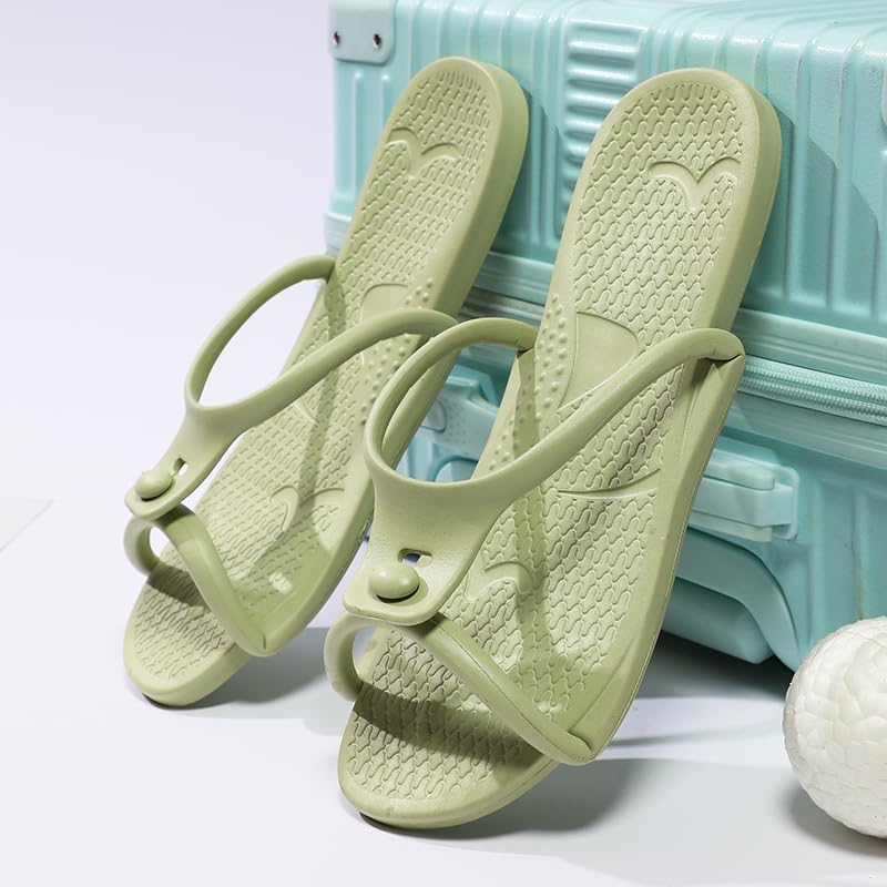 Travel Slippers | Foldable Non-Slip Shower Shoes for Men & Women - Quick-Dry Flip-Flop Sandals for Home, Gym, Spa, Pool, Beach