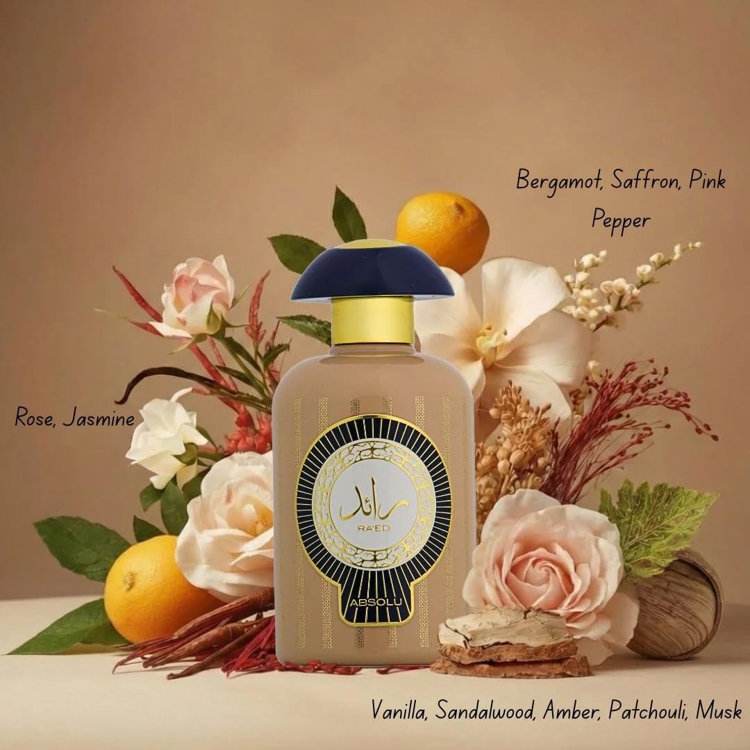 Lattafa Ra'ed Absolu – Sweet, Gourmand, Woody, Amber – Eau de Parfum Spray Long-Lasting Fragrance for Unisex, 3.4 Ounce / 100 ml