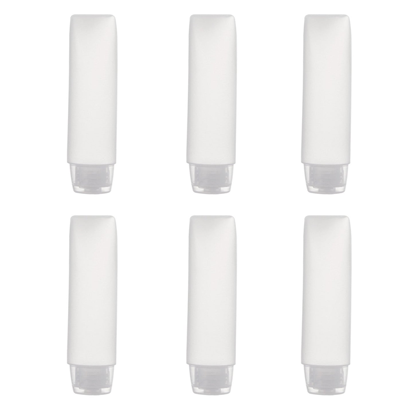 OTO 6 Pack Travel Size Plastic Squeeze Bottles for Liquids, 30ml/1 Fl. Oz TSA Approved Makeup Toiletry Cosmetic Containers