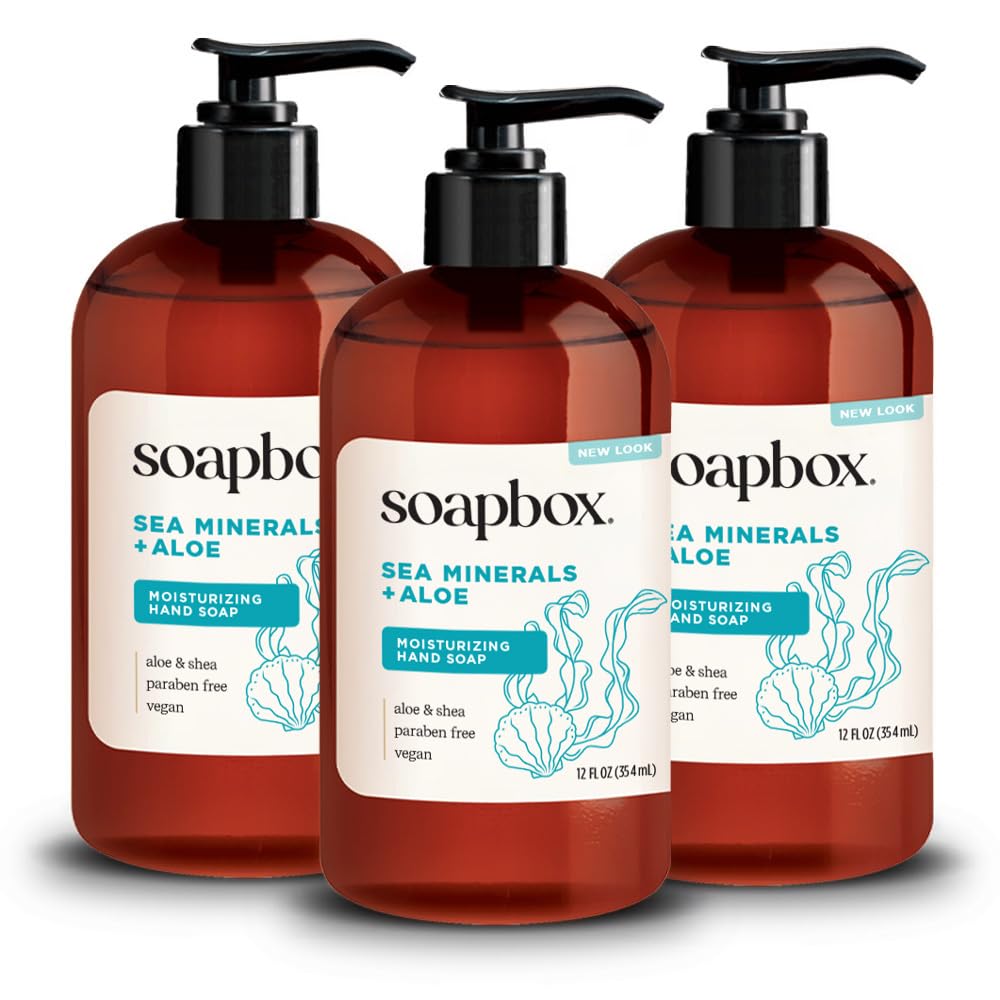 Vanilla Bean Liquid Hand Soap - Moisturizing Gentle Cleanser with Clean Ingredients | 3 Pack