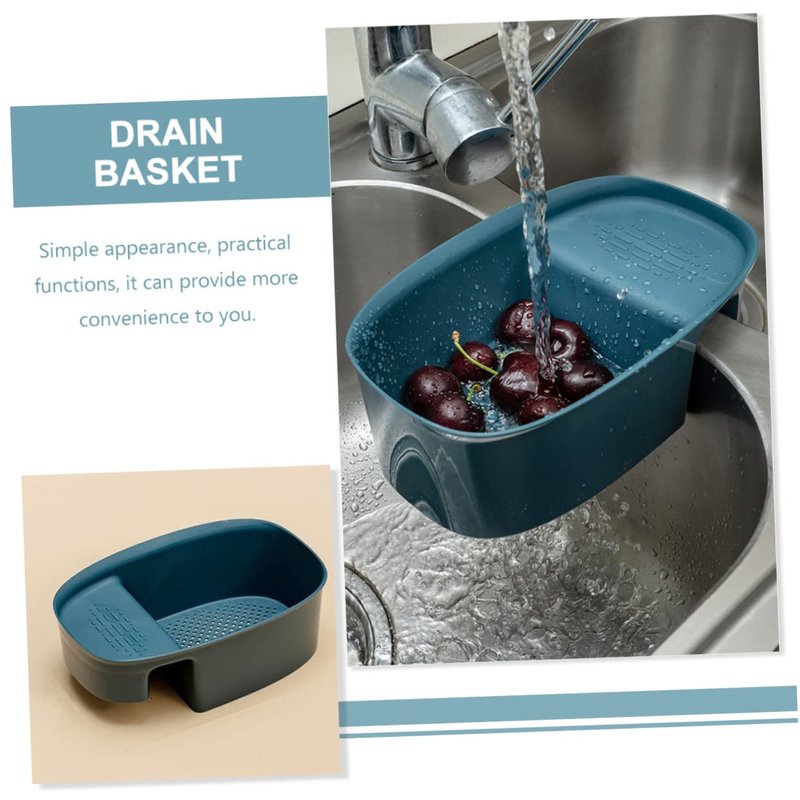 Uonlytech Drain Basket Sink strainers for Kitchen Sink Drainage Food Catcher Sink Drain Strainer Sink Drainer Basket Kitchen Sink Strainer Sink Filter Hanging Basket Multifunction Plastic