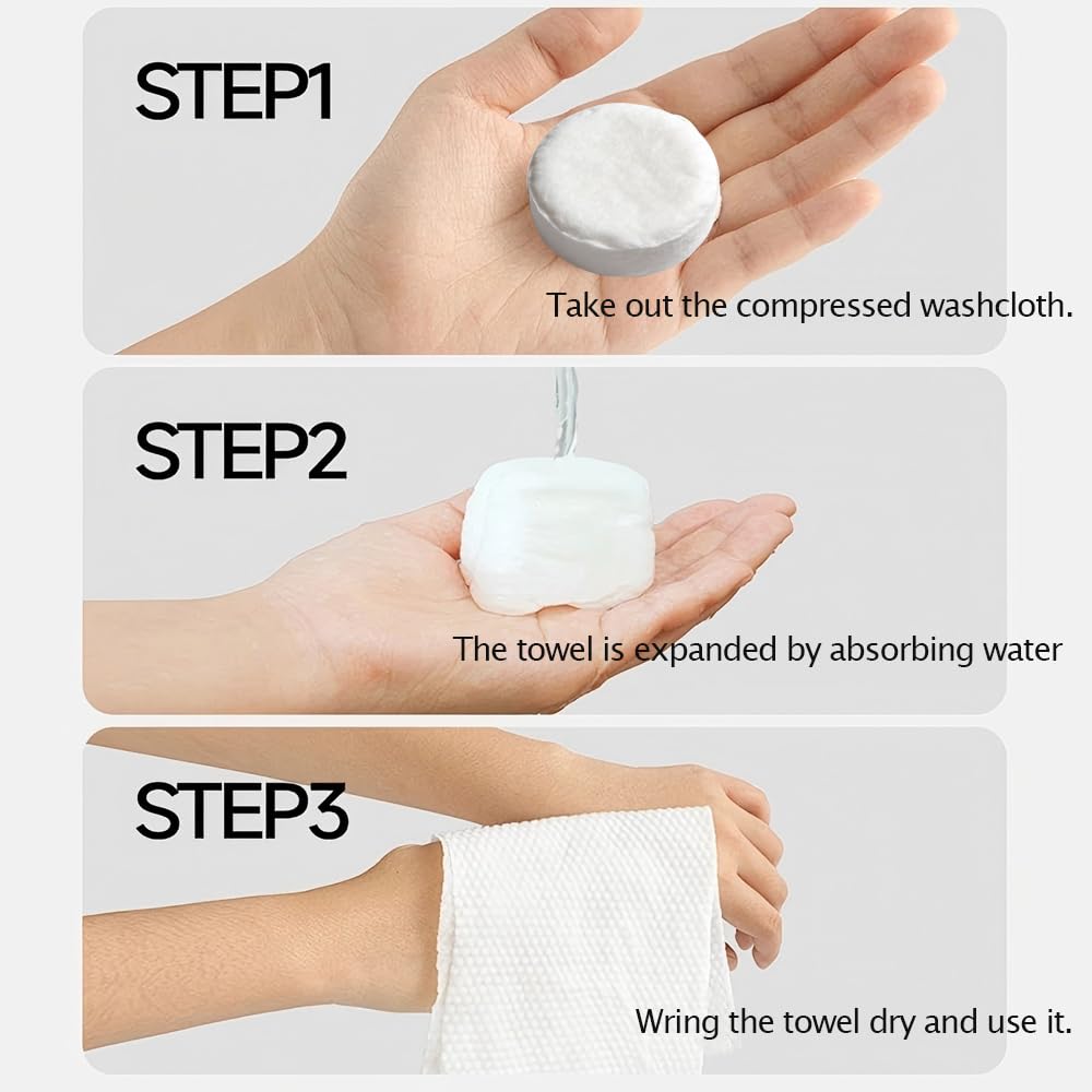 Disposable Face Towels - Soft & Absorbent Hot Towel Dispenser Towels | 80 Pack