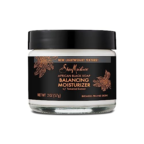 SheaMoisture African Black Soap Balancing Moisturizer 2 oz - Paraben Free Hydrating Lotion for Dry Skin