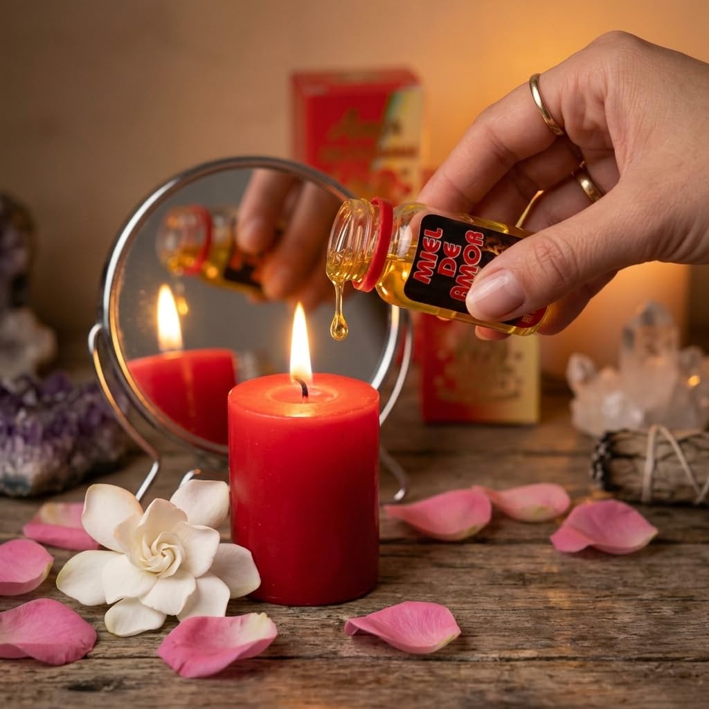 Honey of Love - Miel de Amor Attraction Perfume Oil with Pheromones, Spiritual Ritual Oil for Love, Romance & Self-Love Rituals, Roll-On Fragrance 10ml