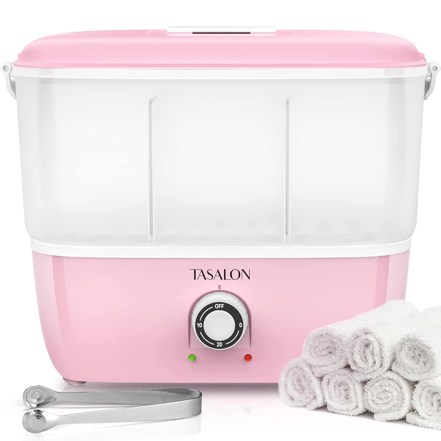 Hot Towel Steamer for Facials - Portable Warmer Heats in 5 Minutes | Fits 16 Mini Towels, Pink