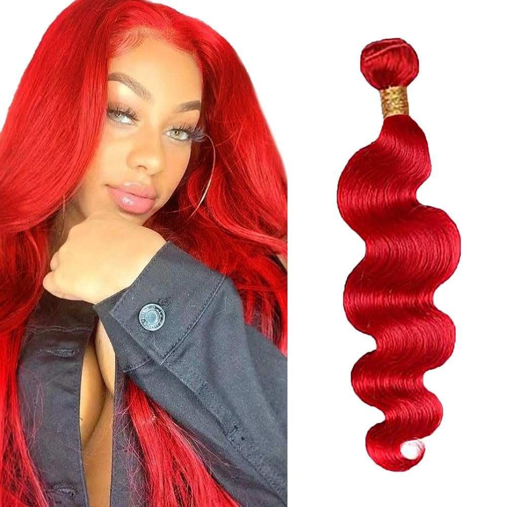 Red Human Hair Bundles Red Bundle 14 Inch Burgundy Human Hair Bundles Unprocessed Brazilian Virgin Hair Extensions