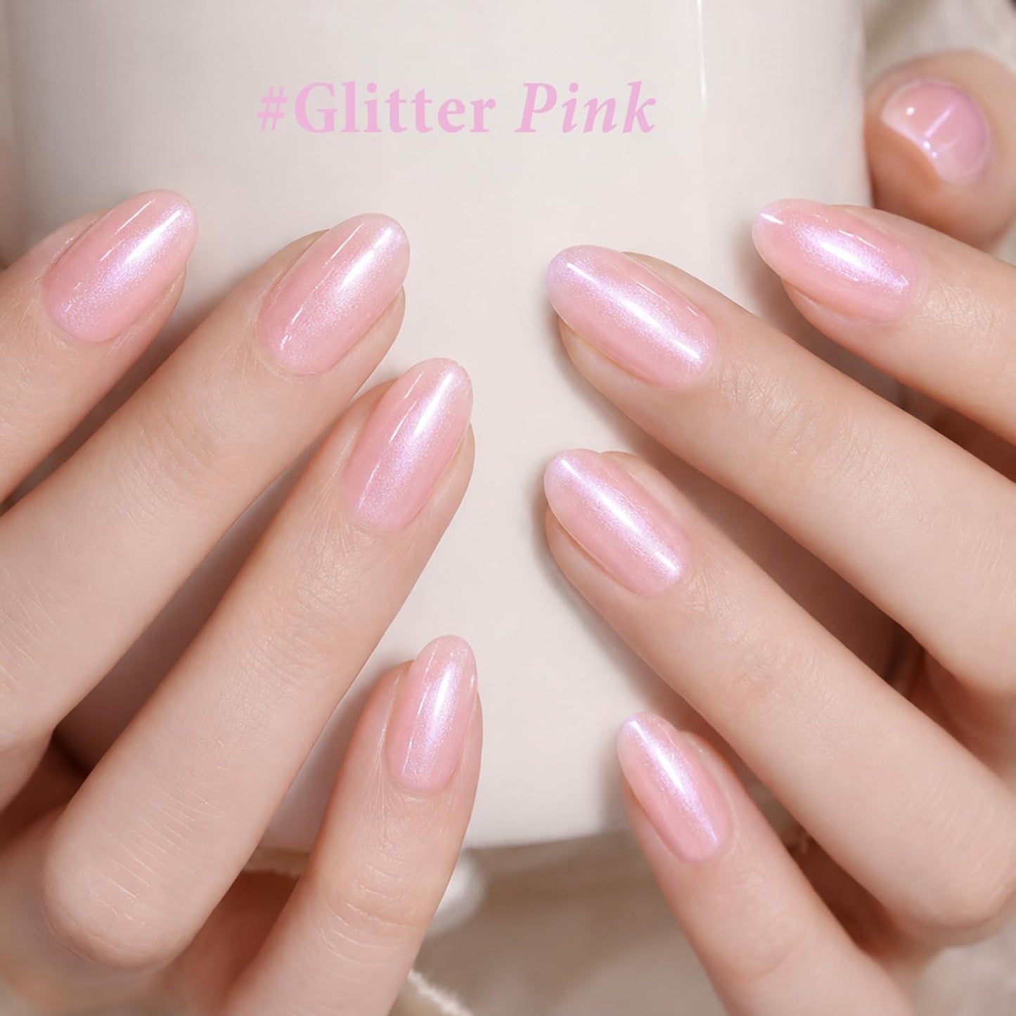 Nail Strengthener - Glitter Pink Nail Polish for Damaged Nails | 15ml Hardener & Growth Formula