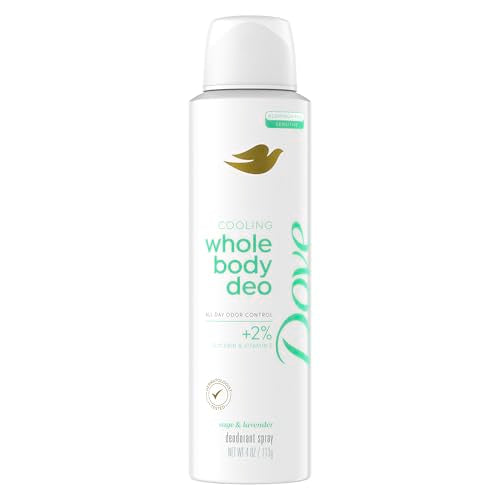 Dove Whole Body Deodorant Cooling Spray, Sage & Lavender, 4 oz