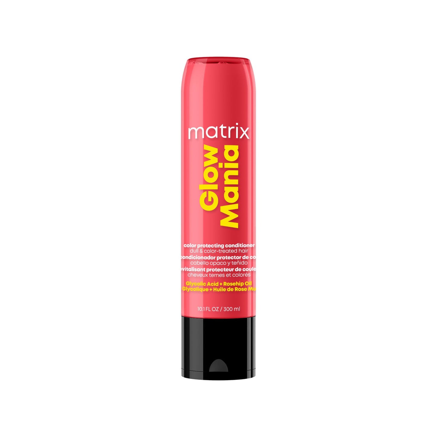 Matrix Glow Mania Conditioner - Enhances Shine and Moisturizes, Preserves and Protects Color Vibrancy, For Dull and Color-Treated Hair, Sulfate-Free, With Glycolic Acid & Rosehip Oil 10.1 Fl Oz