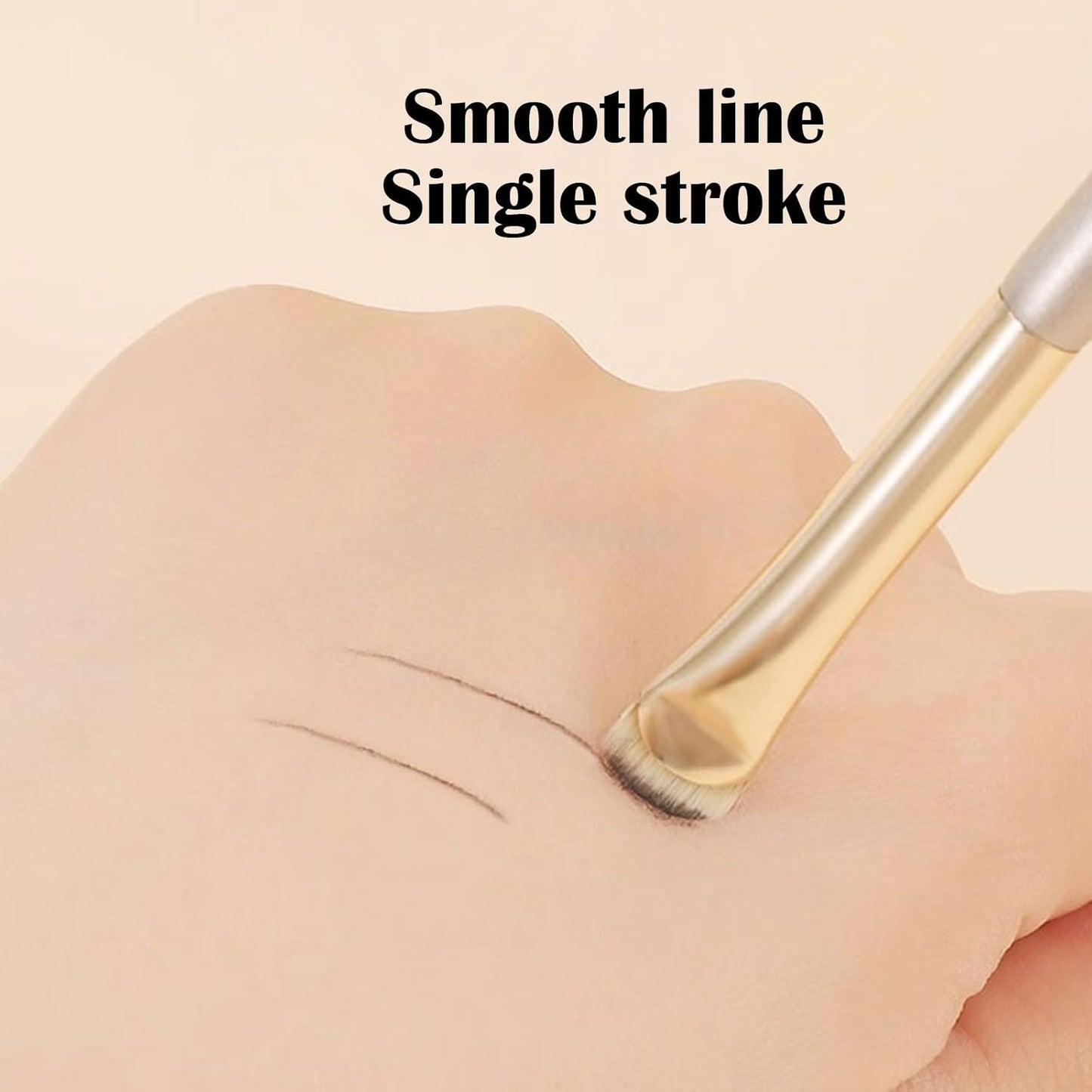 Precision Fine Angled Eyeliner Brush Set - Ultra Thin Synthetic Bristles Makeup Tool | 2 Pcs Gold