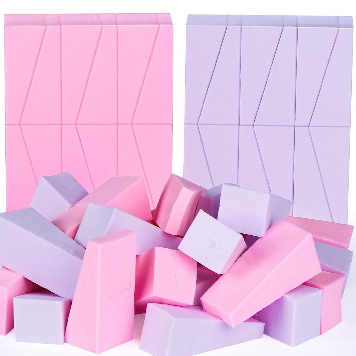 Makeup Sponges - 48 Latex-Free Wedge Applicators for Liquid Foundation | Ideal for Festival Makeup