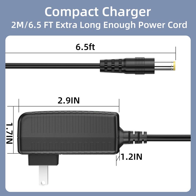 TEVSINPO 24V 1A Replacement Charger Compatible with Legiral Le3 Le6 Le9 Le11 Portable Massage Gun AC DC Adapter