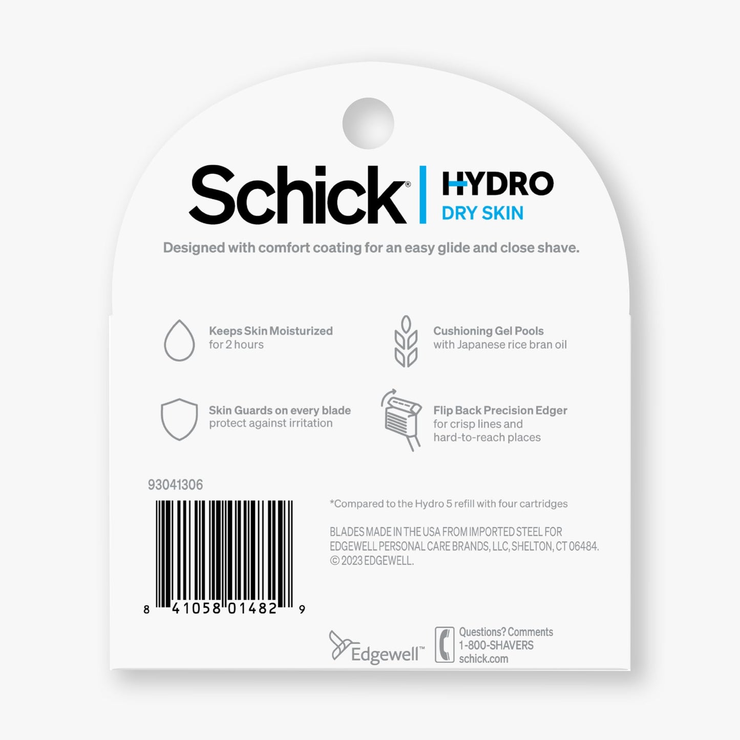 Schick Hydro Dry Skin Razor Refills, 6ct | 5 Blade Men's Razor Blades