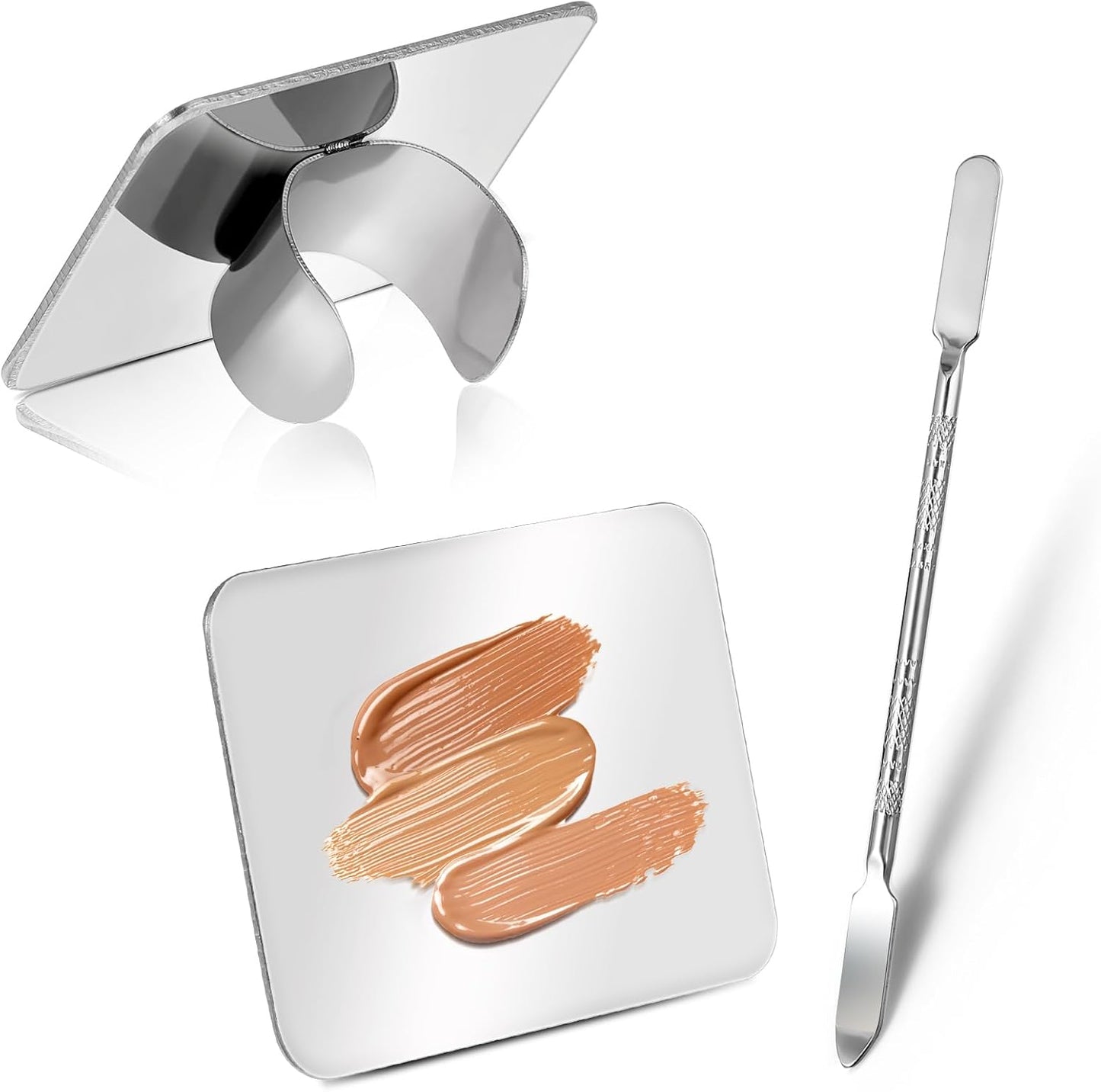 Makeup Mixing Palette - Stainless Steel Foundation Spatula & Nail Art Tool | Versatile Design for Professionals