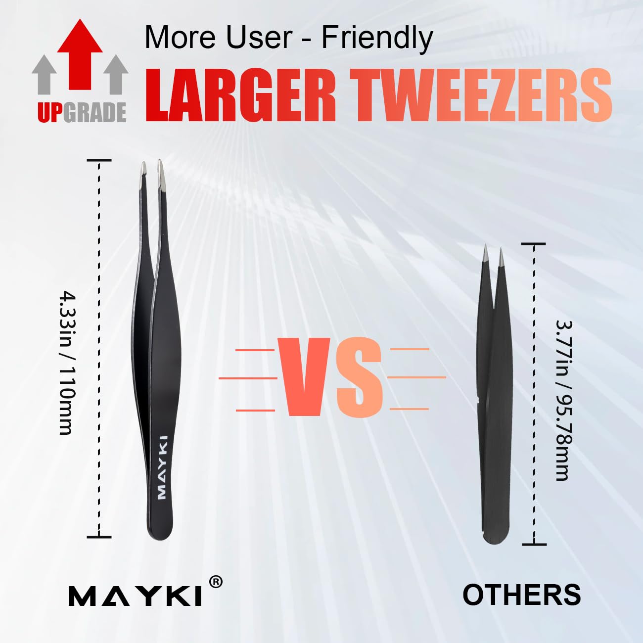 Initial V Tweezers with Mirror for Women Facial Hair, Best Gifts for Teen Girl/Daughter/Friend/Mom/Bridesmaid/Wife/Girlfriend, Unique Gift for Birthday/Anniversary/Mothers Day/Valentines Day/Christmas