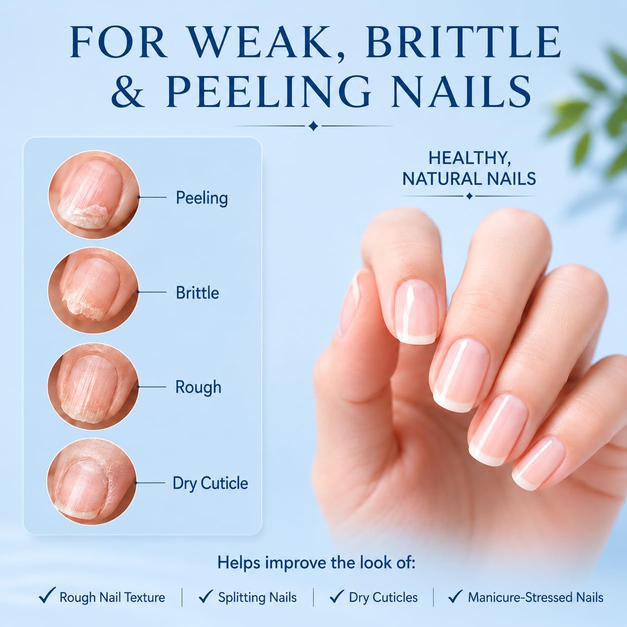 Keratin Nail Strengthener Oil - Repair Weak & Brittle Nails | Fast-Absorbing Treatment with Amino Acids, Aloe & Lavender