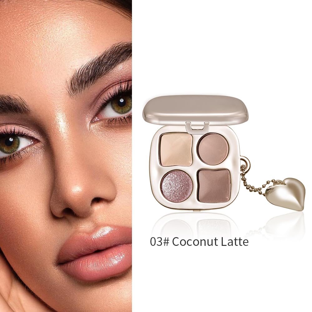 Warm Neutral Nude Eyeshadow Palette - Matte & Shimmer, High Pigment | Mini Everyday Makeup for All Eye Colors