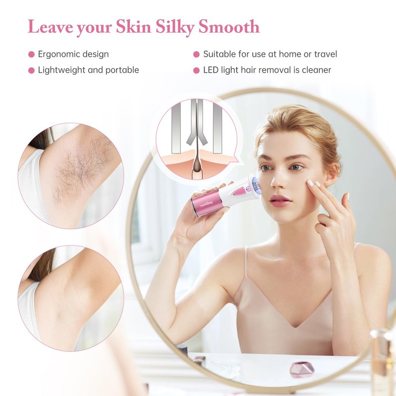 Facial Epilator Smooth Glide Epilator for Women Face Hair Remover Smooth Glide for Women Face Hair Removal Smooth Glide for Face Bikini Leg Arms