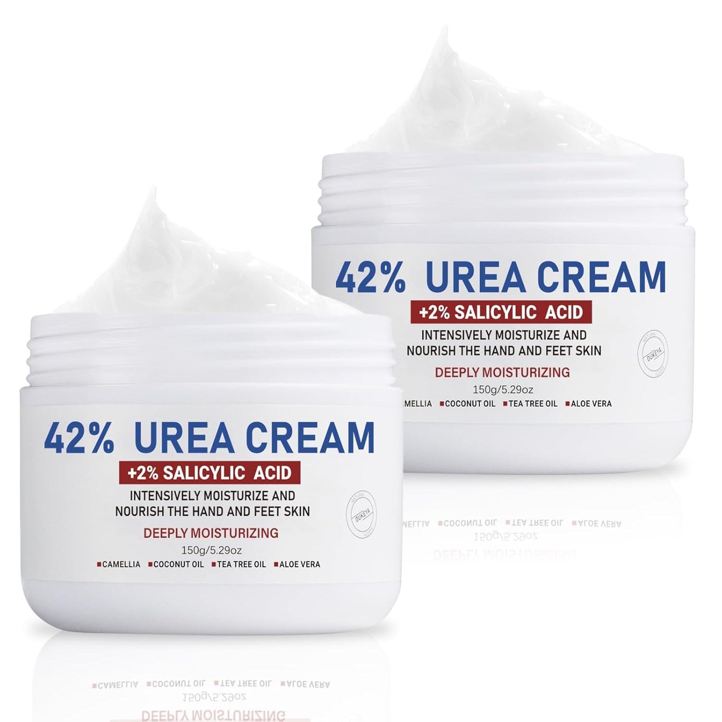 Urea Cream 60% with 2% Salicylic Acid - Maximum Strength Exfoliating Moisturizer for Dry Cracked Heels, Hands, Knees | 1.41oz