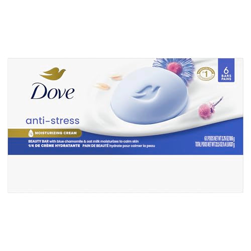 Dove Anti-Stress Beauty Bar Cleanser with Moisturizing Cream - 6 Pack