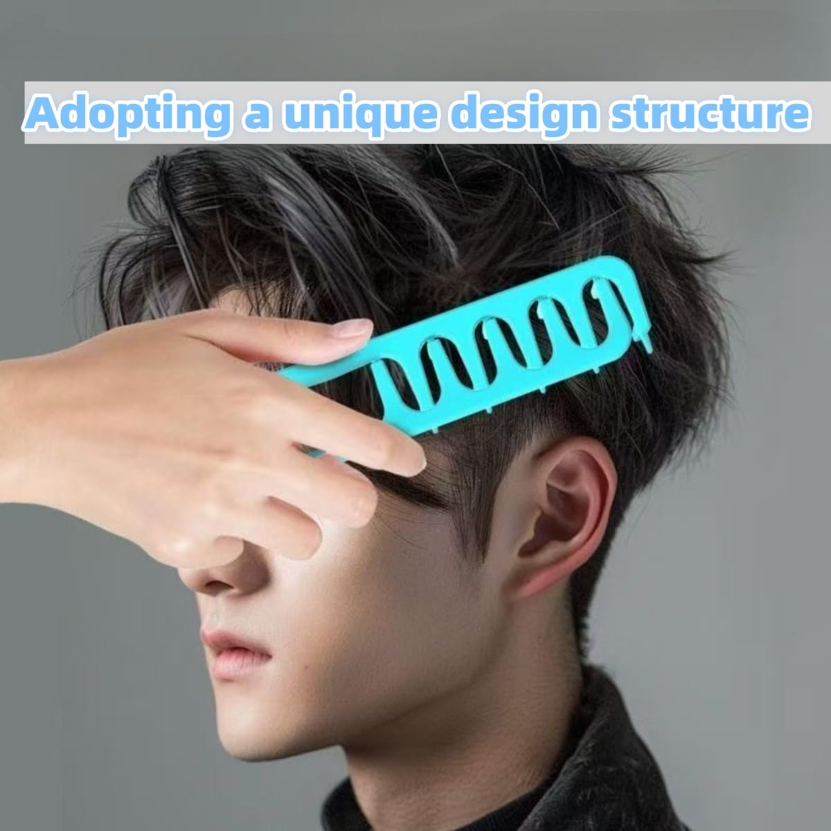Voluminous Wide-Toothed Hair Comb - Fluffy Texture | Durable ABS Plastic with Textured Grip
