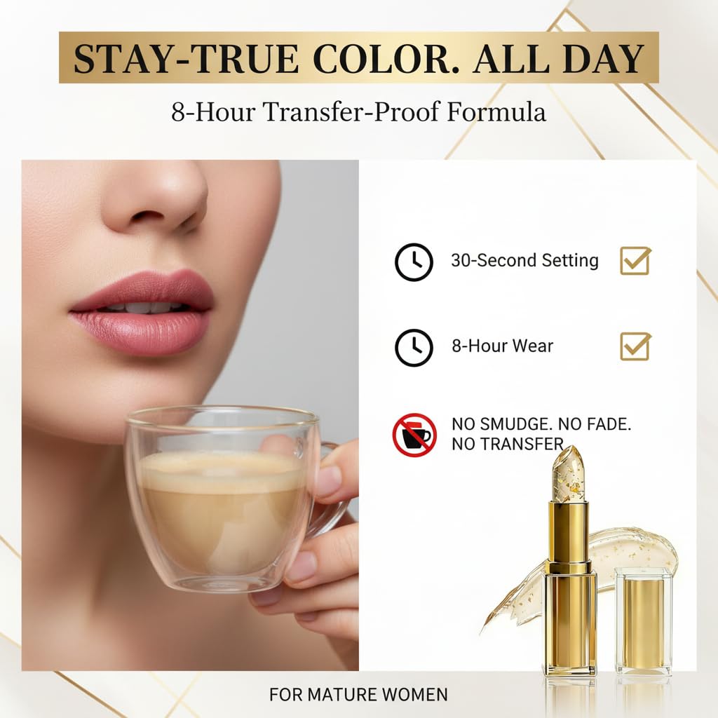 Arellia Signature Lipstick - Skin-Adaptive PH Adjusting Formula for Older Women | Long-Lasting Moisturizing Tinted Balm (2pcs)