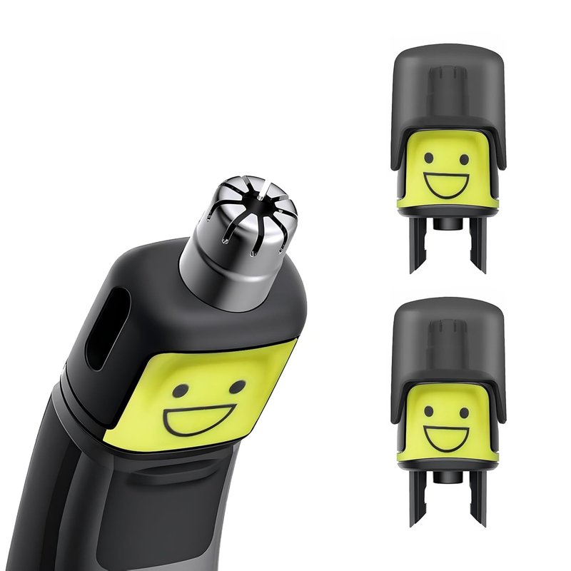 2 Pack Nose Hair Trimmer Replacement Head Compatible with One Bladehandles QP Series, Beard Trimmer for Men Replacement Heads with Case, 360° Rotary Cutter, Waterproof.
