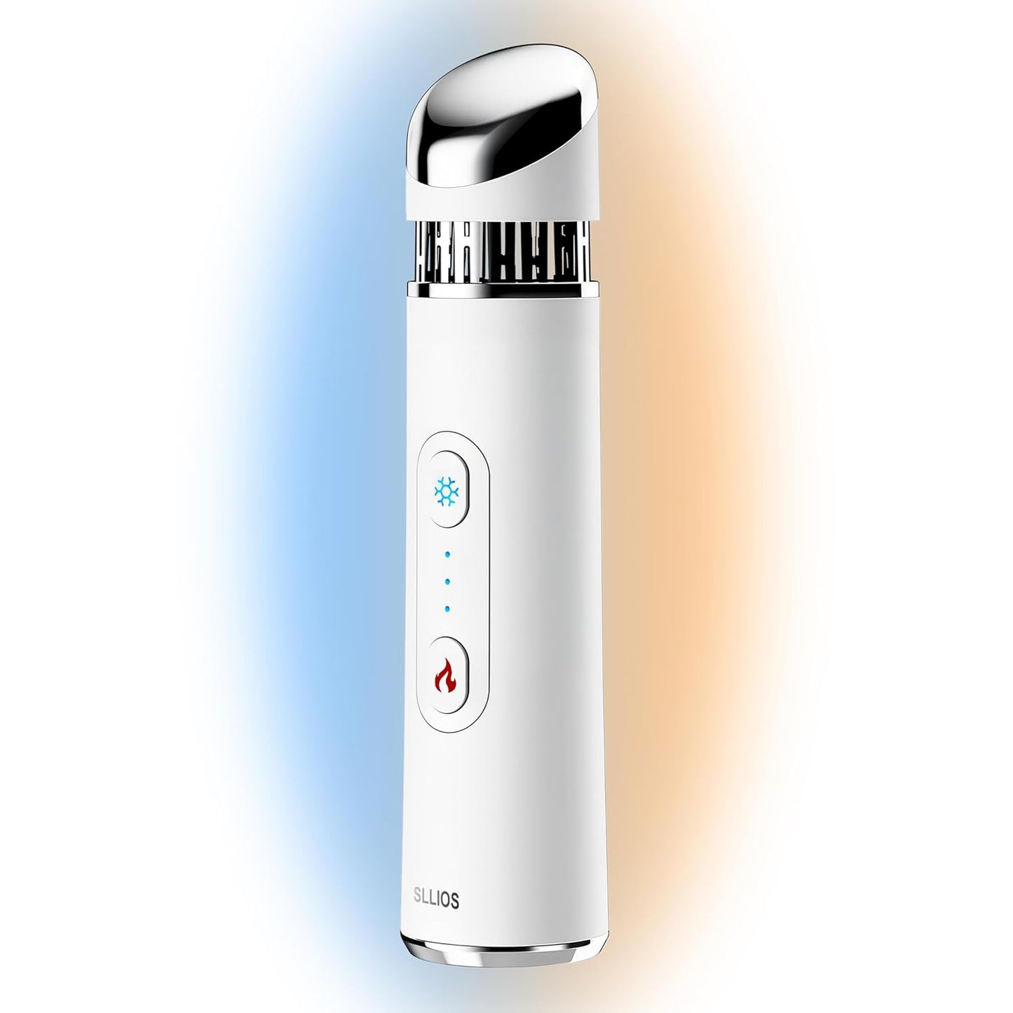 Depuffing Wand - 2-in-1 Cold & Heat Therapy for Eyes & Face | Reduce Puffiness, Dark Circles & Enhance Radiance - 3 Temperature Levels, Gentle on Skin (White)