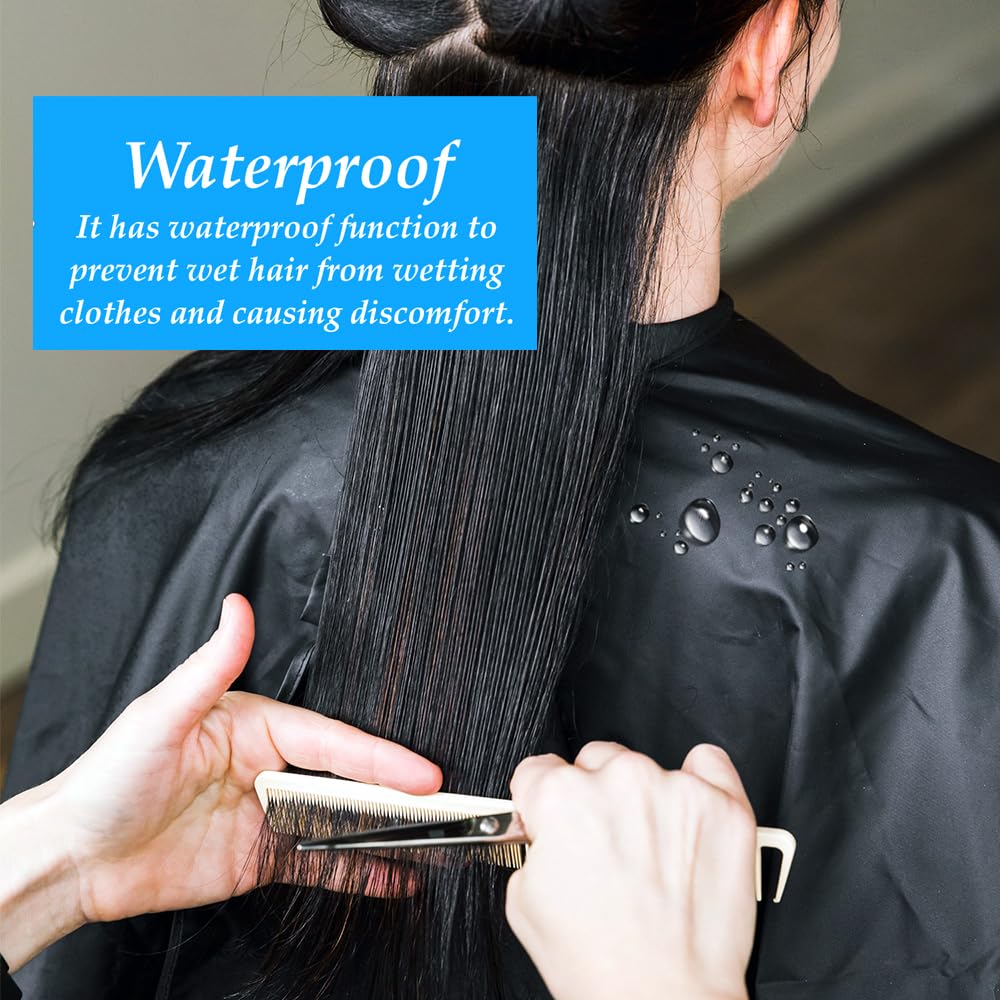 2 PACK Hair Salon Capes with Snap Closure Waterproof Hairdressing Styling Hair Cutting Coloring Nylon Cape for Barber Hairdressers