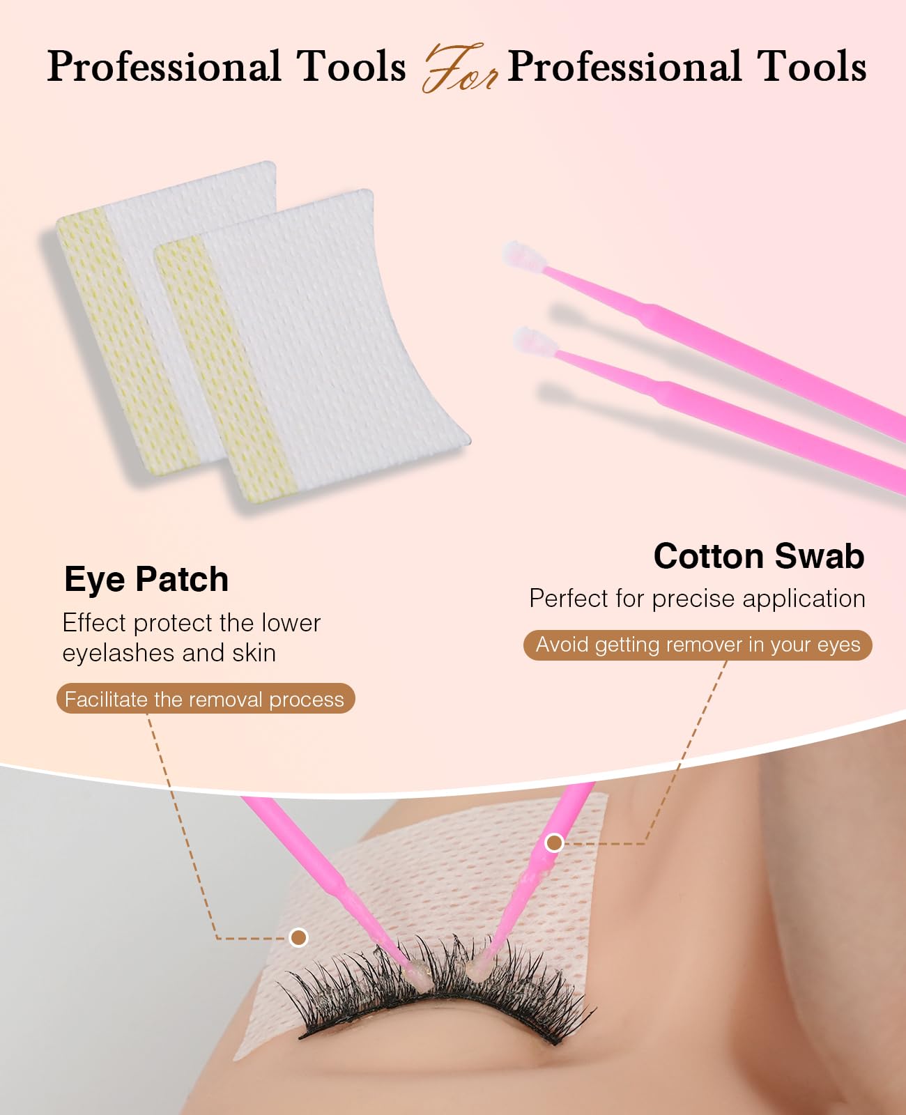 EMEDA Eyelashes Extension Remover 10g, Lash Extension Remover for Individual Lashes with Chamomile Gentle Formula, 0.35oz Professional Removal Cream Kits with Tools (02)