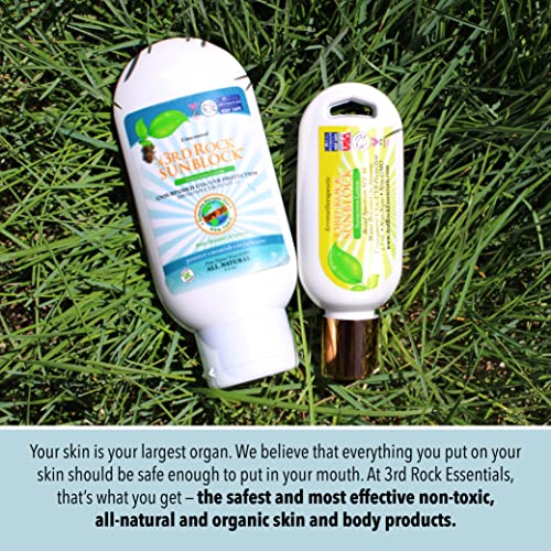 3rd Rock Sunblock SPF 35 All Natural Zinc Sunscreen Lotion 1.7 oz - Aromatherapeutic, Fragrance-Free, Hypoallergenic