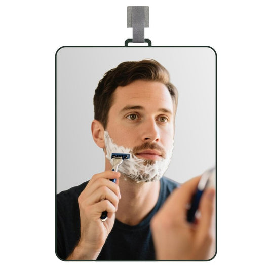 ZELIEVE Shower Mirror Fogless for Shaving Men Fog Free Anti Fog Bathroom No Fog Proof Anti-Fog Hanging Shatterproof RV (9” x 7”)