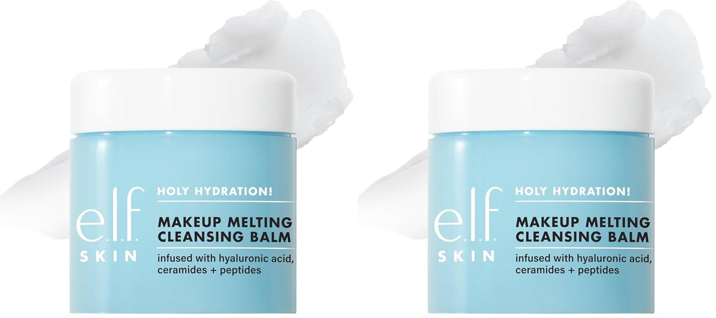 e.l.f. SKIN Holy Hydration Cleansing Balm - Makeup Remover & Face Cleanser with Hyaluronic Acid for Deep Hydration