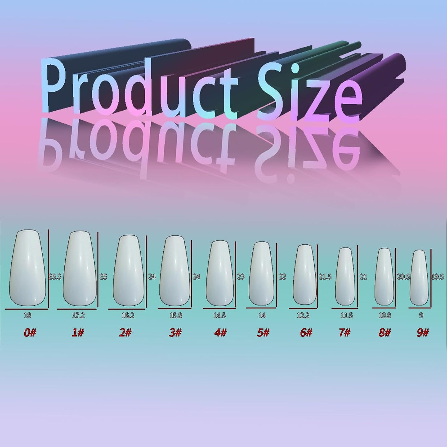 Rainbow Gradient Coffin Nails - 24Pcs Macaron Design Acrylic Glitter Manicure | Medium Glossy Finish