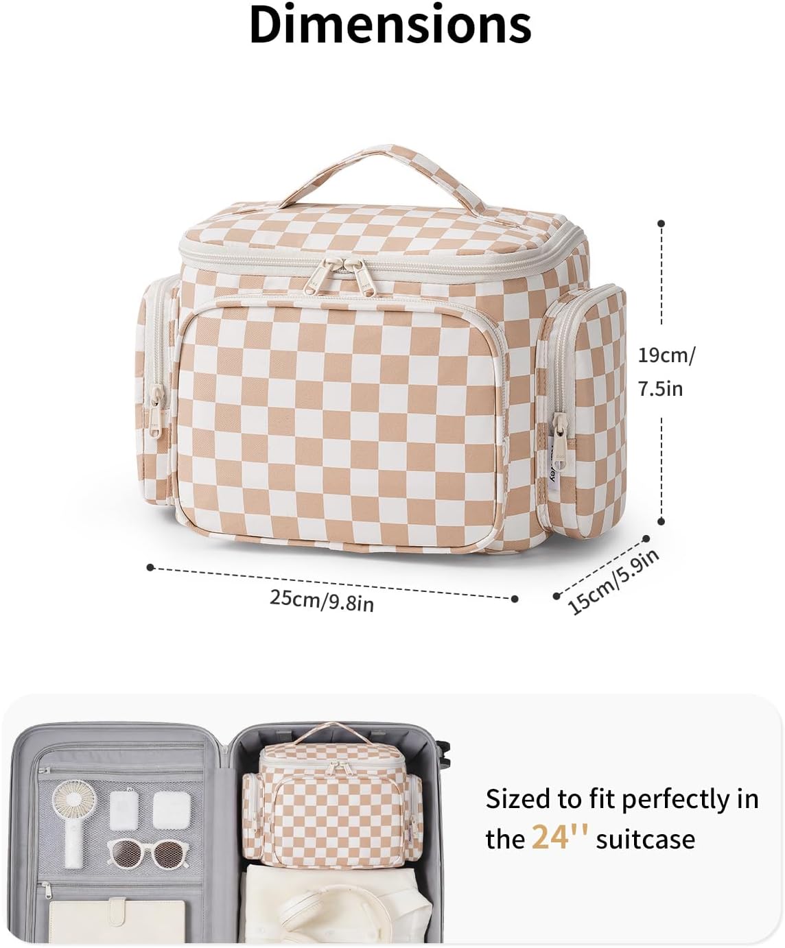 Hanging Travel Toiletry Bag for Women - Large Makeup Organizer with Wet Pocket | Portable Cosmetic Bag