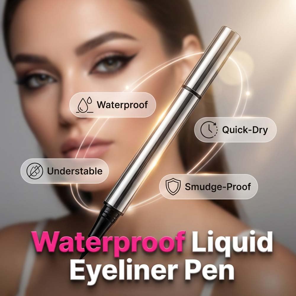 Long Lasting Waterproof Liquid Eyeliner - 24 Hour Smooth Application, Ultra Creamy Texture | 1 Piece