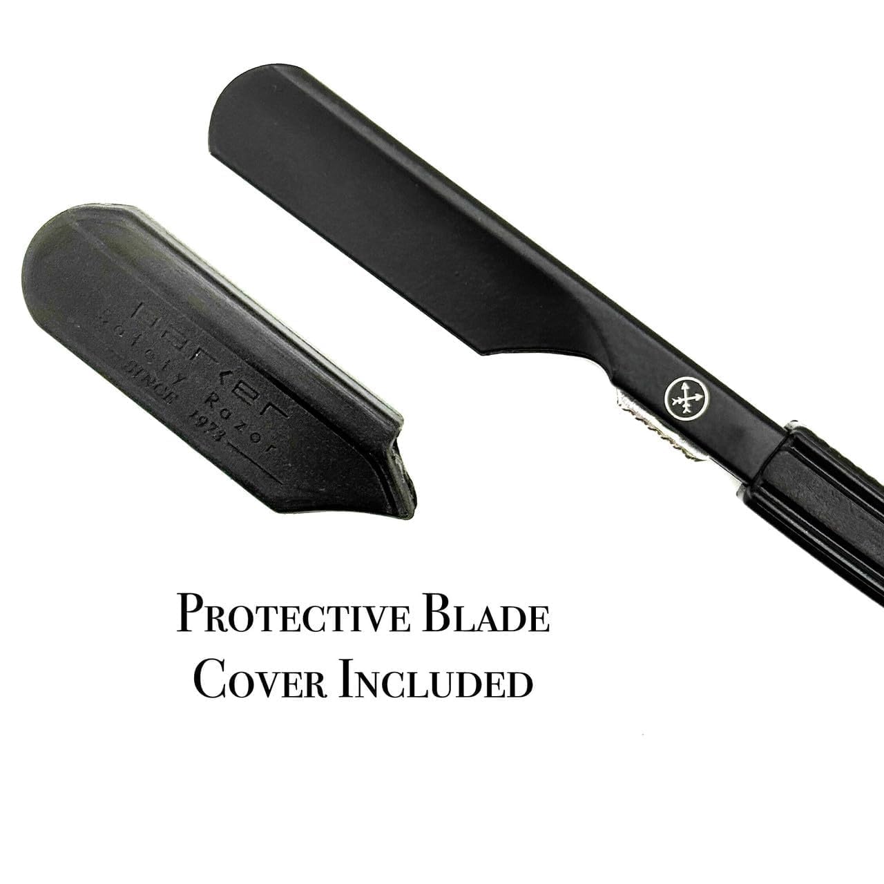 Parker Director Non-Folding Straight Barber Razor – Japanese-Style Shavette with Stainless Steel Arm, Blade Protector Cap & Ergonomic Non-Slip Handle – Ideal for Professional Barbers