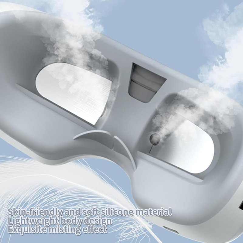Steam Eye Mask for Dry Eyes - Heated Therapy with Nano Mist & Warm Compress | 2 Steam Levels for Puffy Eyes & Dark Circles