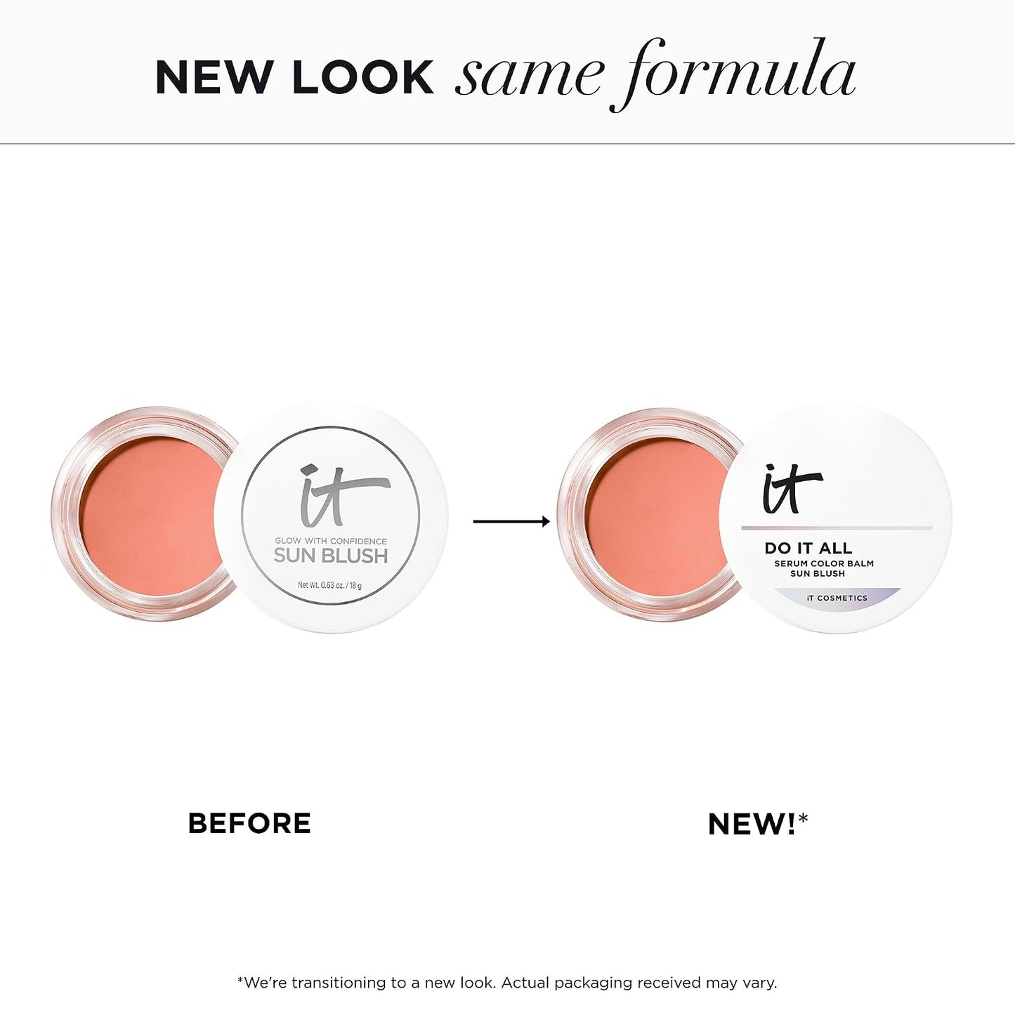 IT Cosmetics Do It All Serum Color Balm - Blendable Blush & Bronzer with Hyaluronic Acid | 0.63 oz