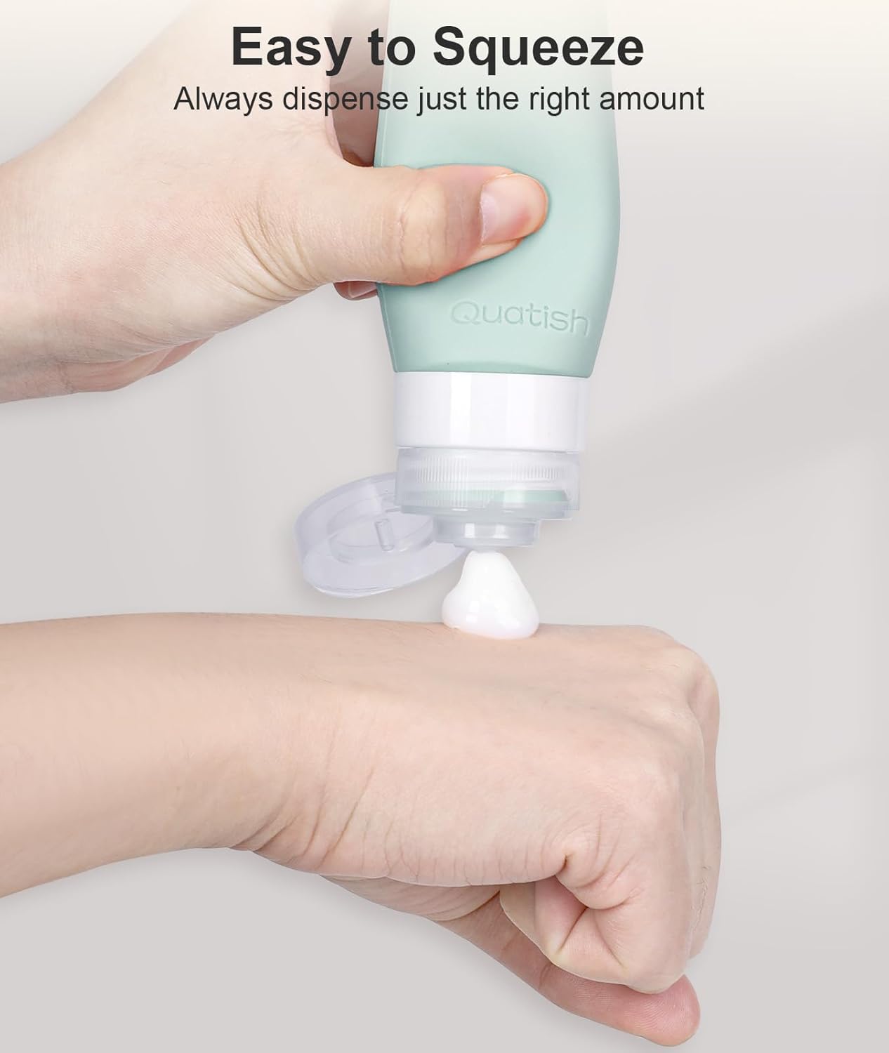 Travel Bottles for Toiletries - Leak-Proof Silicone 3 oz TSA Approved | 4 Pack Grey