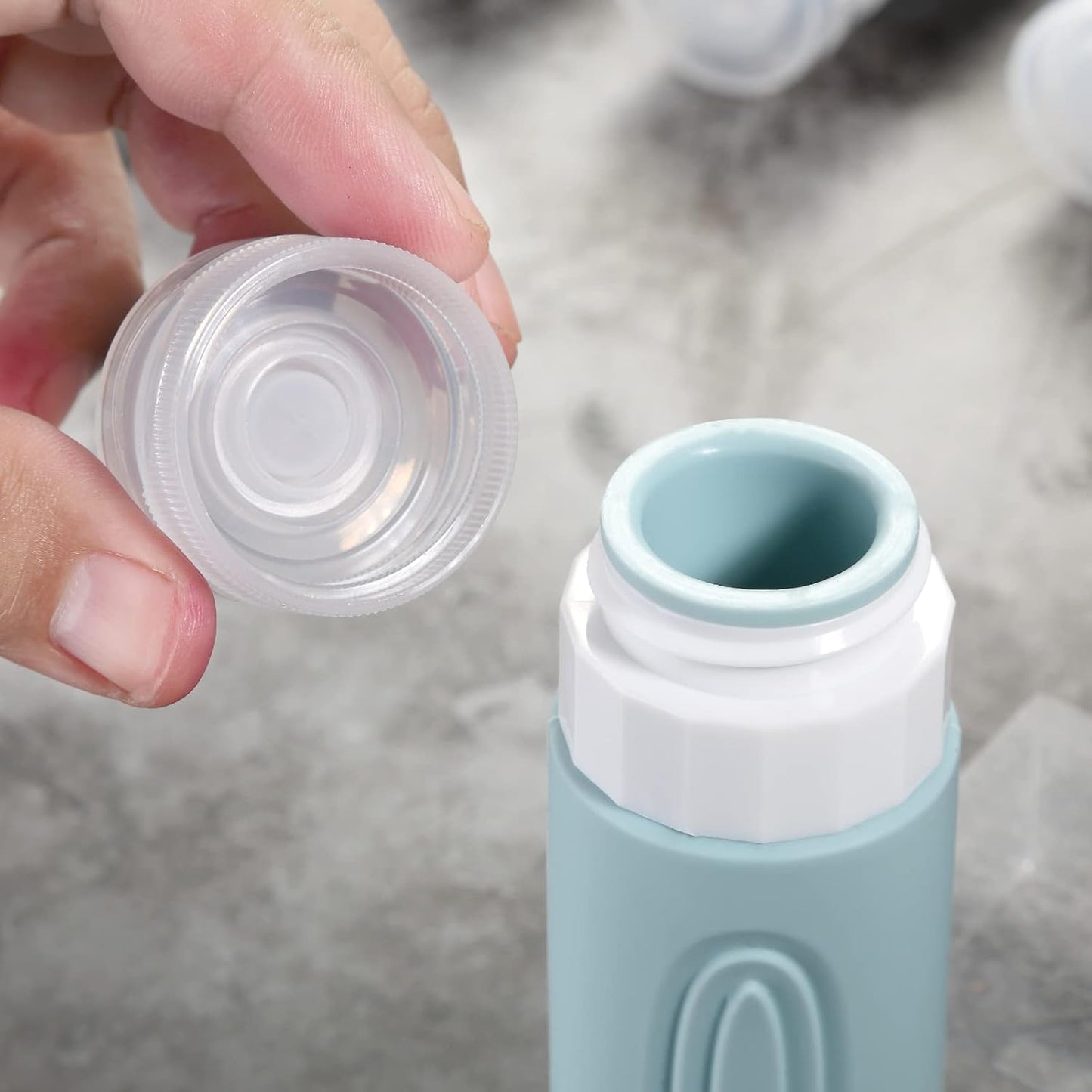 Travel Bottles for Toiletries - TSA Approved 3oz BPA Free Silicone Containers | Leak-Proof & Refillable (4 Pack)