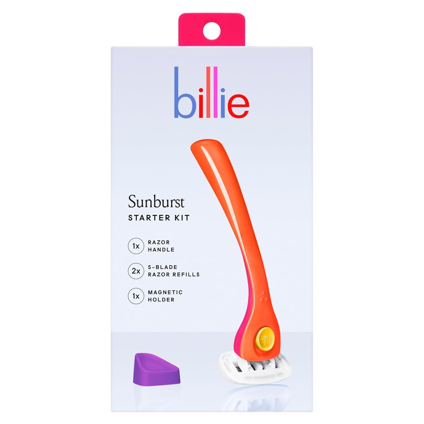 Billie Women's Razor Shave Kit - 5-Blade Razor + 2 Refills + Magnetic Holder | Sunburst Color