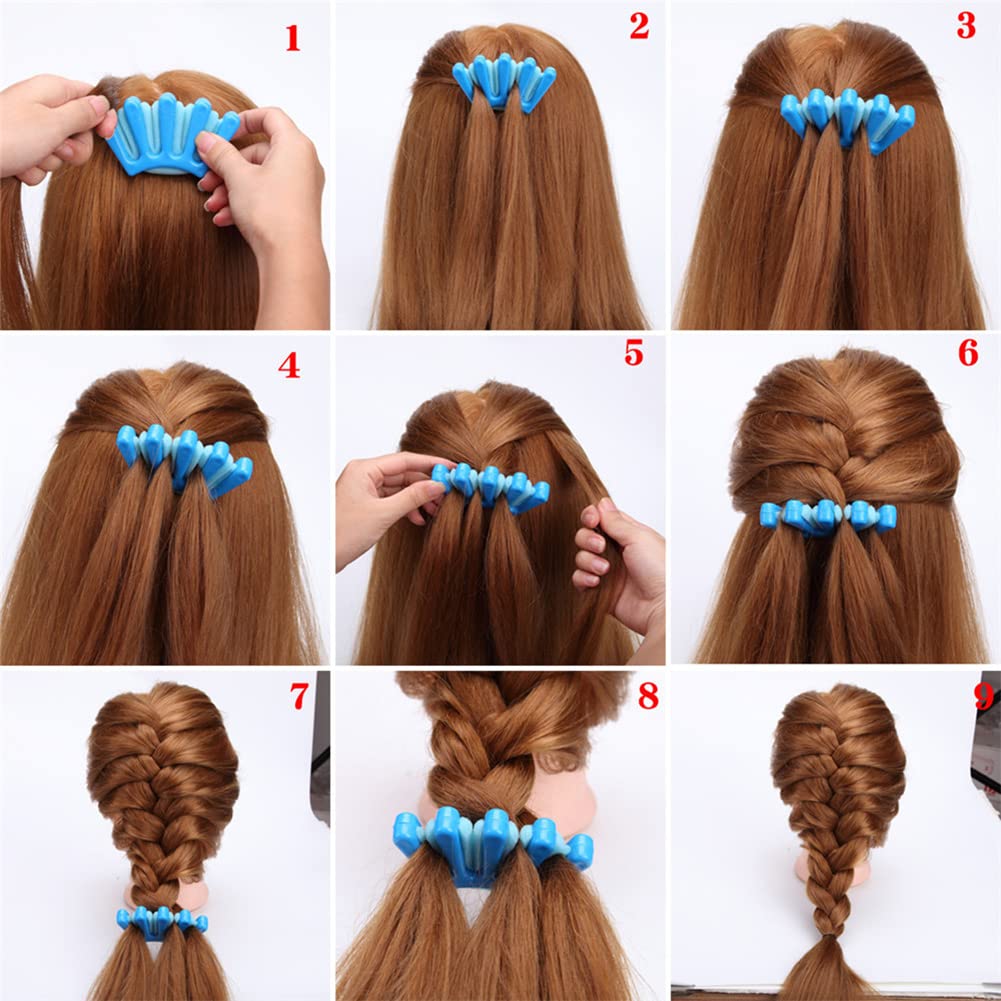 AKOAK 2 Pieces of Hair Braiding, DIY French Hair Braiding, Homemade Sponge Hair Styling Tool, Easy and Fast, Designed for Ladies/Girls